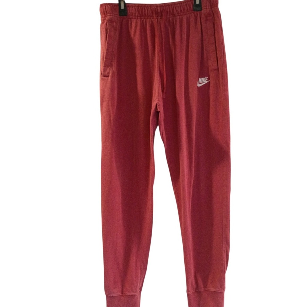 Faded Burgundy Red Nike Stretch Waist Unisex Lounge Sweat Pants Size Medium